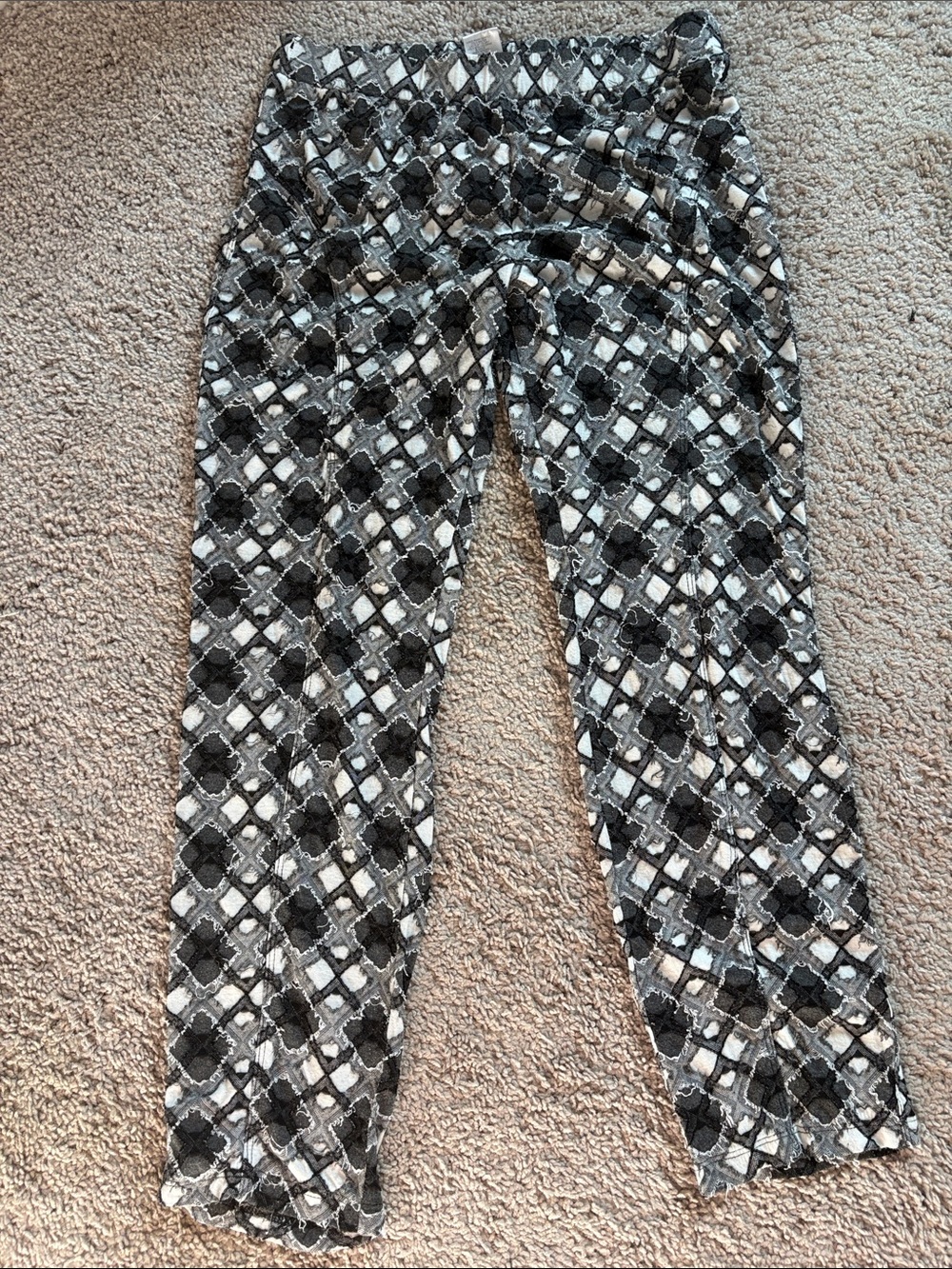 Black & White Geometric Print Lounge Pants